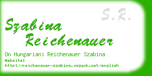szabina reichenauer business card